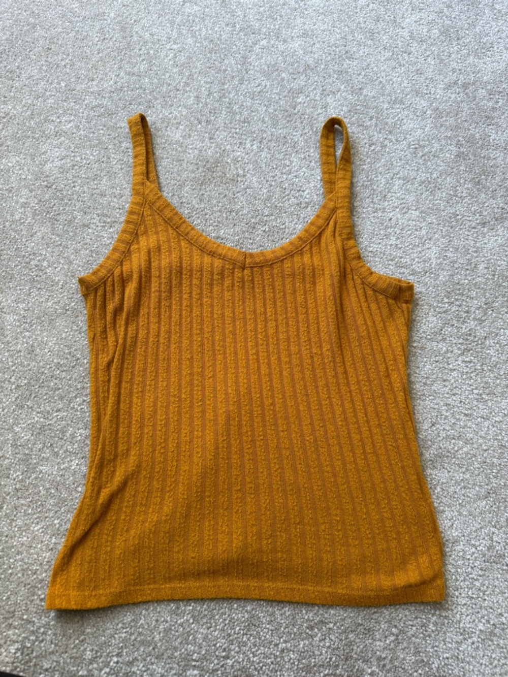 American Eagle Mustard Ribbed Tank Top